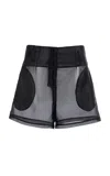 The Frankie Shop Lise Silk-blend Chiffon Shorts In Black