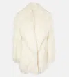 The Frankie Shop Womens Off White Liza Shaggy Faux-fur Coat Xs In White