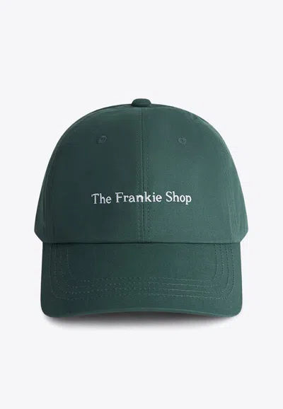 The Frankie Shop Logo Baseball Cap In Green