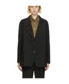 The Frankie Shop Bea Single-breasted Oversize Blazer In Black