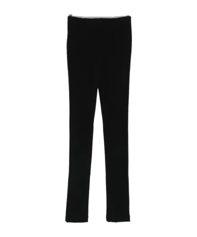 The Frankie Shop Logo-detailed Casual Trousers In Black