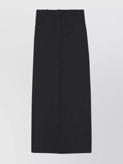 The Frankie Shop Long Pencil Skirt With Slit And Pockets