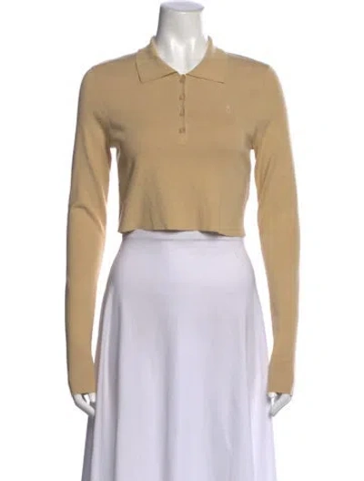 Pre-owned The Frankie Shop Long Sleeve Polo In Neutral