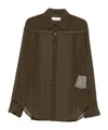 The Frankie Shop Long Sleeve Shirt In Green