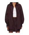 The Frankie Shop Purple Lui Organic Cotton Shirt In Purple