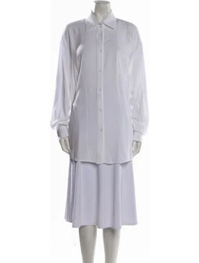Pre-owned The Frankie Shop Long Sleeve Tunic In White