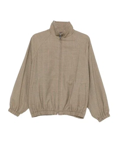 THE FRANKIE SHOP ZIPPED PATTERNED JACKET