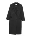 The Frankie Shop Jane Double-breasted Coat In Black