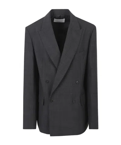 The Frankie Shop Long-sleeved Suit Jacket In Black