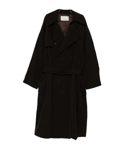 The Frankie Shop Long-sleeved Tie Windbreaker In Black