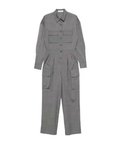 The Frankie Shop Long-sleeved Bodysuit In Gray
