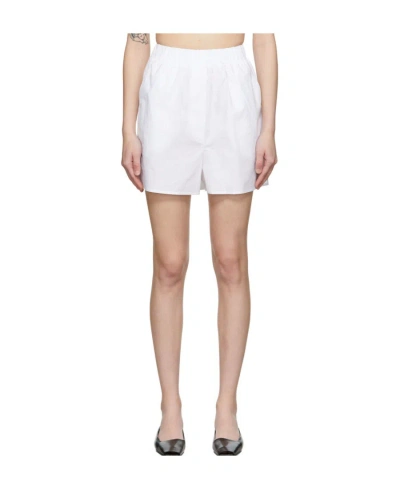 The Frankie Shop Loose Waist Shorts In White