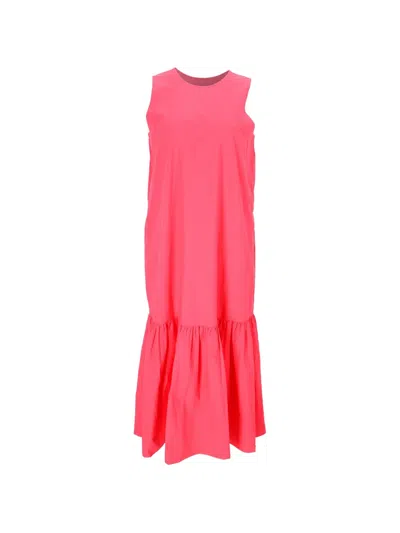Pre-owned The Frankie Shop Loulou Flouncy Sleeveless Dress In Pink