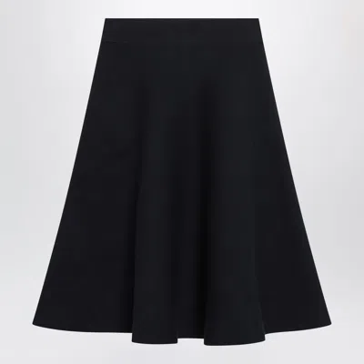 The Frankie Shop Luglio Midi Knit Skirt In Blue Viscose Blend
