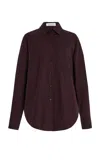 The Frankie Shop Lui Cotton Shirt In Brown