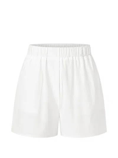 The Frankie Shop Lui Cotton Shorts In White