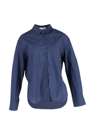Pre-owned The Frankie Shop Lui Organic-cotton Shirt In Blue