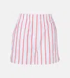 The Frankie Shop Lui Striped Cotton Poplin Shorts
