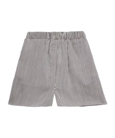 The Frankie Shop Lui Striped Silk Boxer Shorts