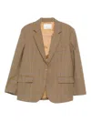 The Frankie Shop Lyra Houndstooth Check Blazer In Neutral