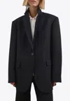 The Frankie Shop Bea Single-breasted Oversize Blazer In Black