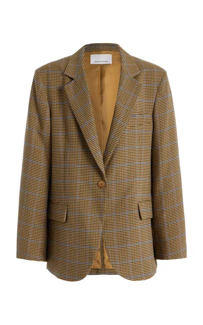 The Frankie Shop Lyra Oversized Houndstooth Blazer In Multi