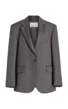 The Frankie Shop Lyra Oversized Suiting Blazer In Grey