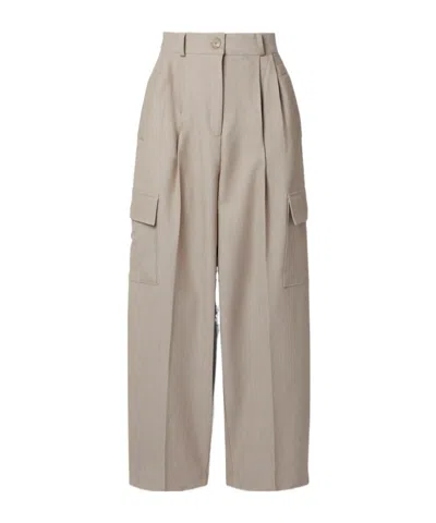 The Frankie Shop Maesa Wide-leg Cargo Pants In Nude