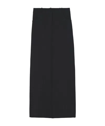 The Frankie Shop Malvo Long Pencil Skirt In Black