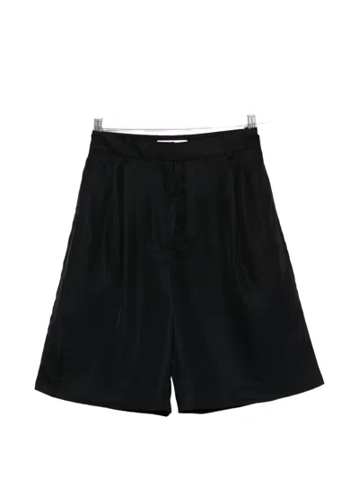 The Frankie Shop Marfa Pleated Shorts In Black