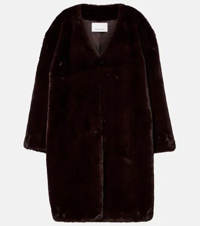 The Frankie Shop Matera Coat In Brown