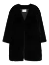 The Frankie Shop Matera Faux Fur Coat In Black