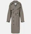 The Frankie Shop Mavis Oversized Trench Coat In Grey