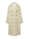 The Frankie Shop Mavis Trench Coat In Neutral