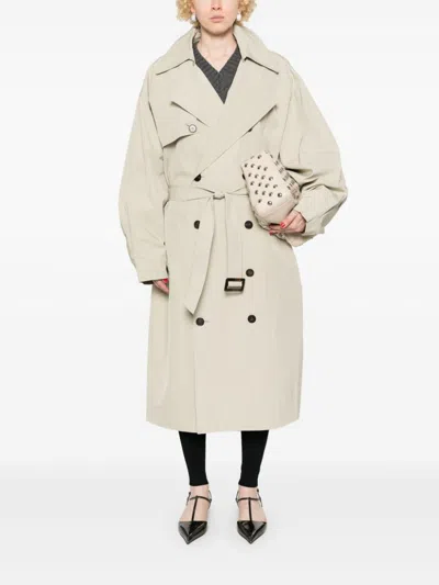 The Frankie Shop Mavis Trench Coat In Neutrals