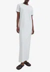The Frankie Shop Maya Stretch-cotton Maxi T-shirt Dress In White
