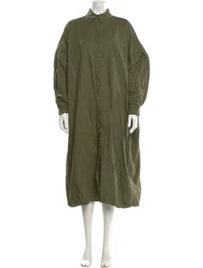 Pre-owned The Frankie Shop Midi Length Dress In Green