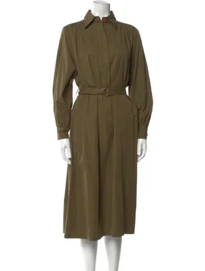 Pre-owned The Frankie Shop Midi Length Dress In Green
