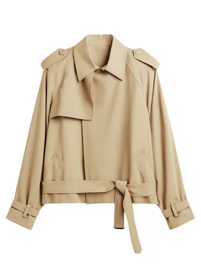 The Frankie Shop Mini Coat In Sand