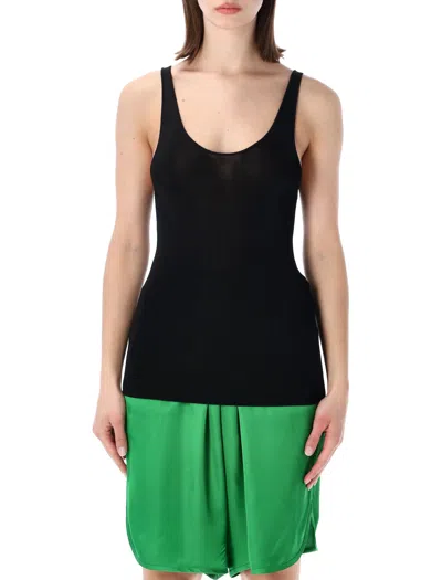 The Frankie Shop Mini Slim Fit Scoop Neck Tank Top In Black