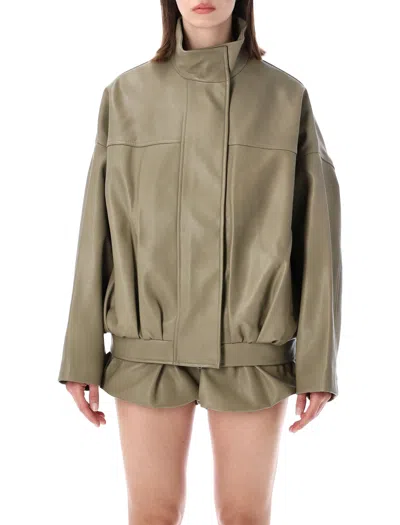 The Frankie Shop Mini Water-resistant Women's Coat In Green