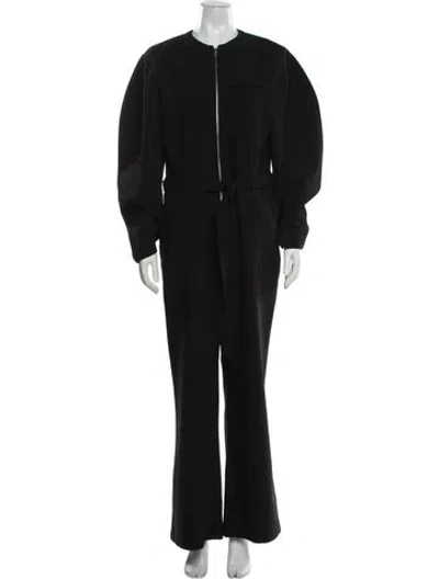 Pre-owned The Frankie Shop Mock Neck Jumpsuit In Blue