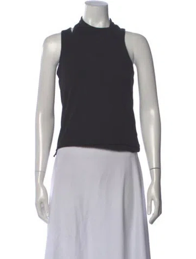 Pre-owned The Frankie Shop Mock Neck Sleeveless Top In Gray