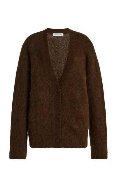 The Frankie Shop Olive Brown Oversized Elland Cardigan
