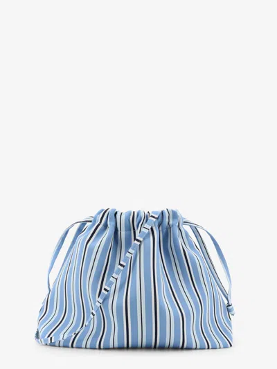 The Frankie Shop Morgan Pochette With Shoulder Strap In Blue