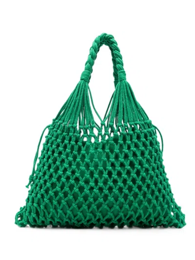 The Frankie Shop Mesh-style Handbag In Green
