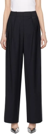 The Frankie Shop Navy Ripley Pleated Trousers In Navy