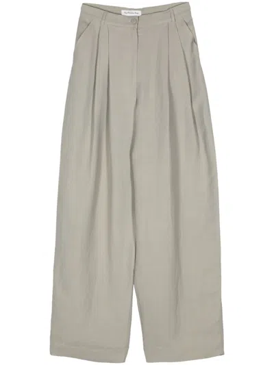 The Frankie Shop Piper High-waist Palazzo Trousers In Grey