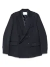 The Frankie Shop Peak Lapels Tailored Blazer In Blue
