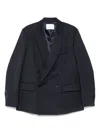 The Frankie Shop Peak Lapels Tailored Blazer In Blue